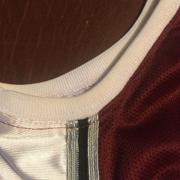 Vtg 90s Nike Big Swoosh Tank Top Jersey Mesh Maroon L - Picture 4 of 11